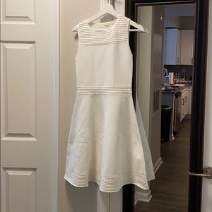 New Lily Brown white dress